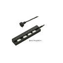OHM 雷に強い節電タップ 4個口 2m 黒・HS-TPK42PBT-K