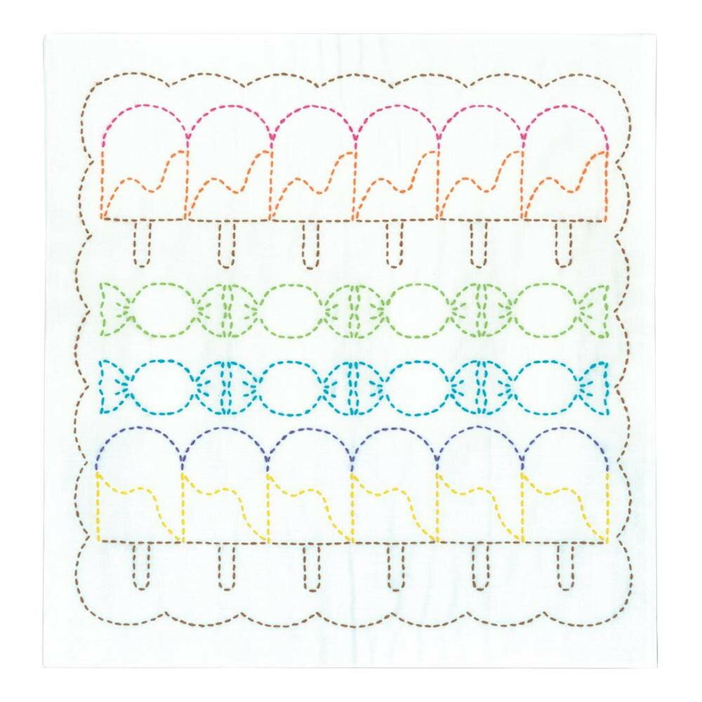 Embroidery - オリムパス 刺し子キット 花ふきん キャンディ SK-371