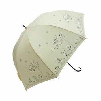 Mauve drops ドーム型長傘 シルバーラメ 60cm 鳥と木 FS-22I オフホワイト [ラッピング不可][代引不可][同梱不可]