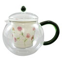 有田焼 セランドグラス おしゃれポット 500cc 誕生花 5月 カーネーション FC-550G