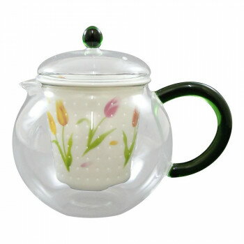 有田焼 セランドグラス おしゃれポット 500cc 誕生花 4月 チューリップ FC-550G