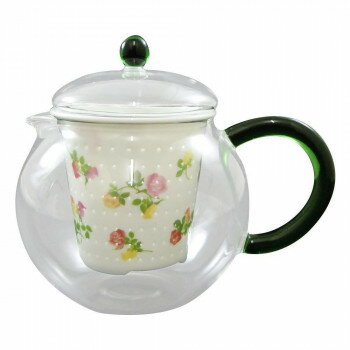 有田焼 セランドグラス おしゃれポット 500cc 誕生花 6月 バラ FC-550G