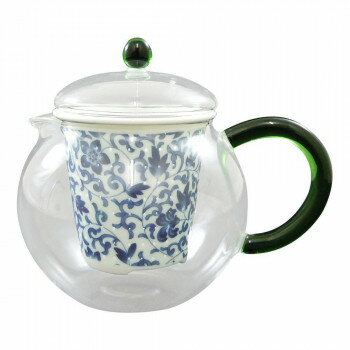 有田焼 セランドグラス おしゃれポット 500cc 鉄仙唐草 FC-550G