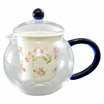 有田焼 セランドグラス おしゃれポット 500cc 誕生花 3月 スイートピー FC-550B