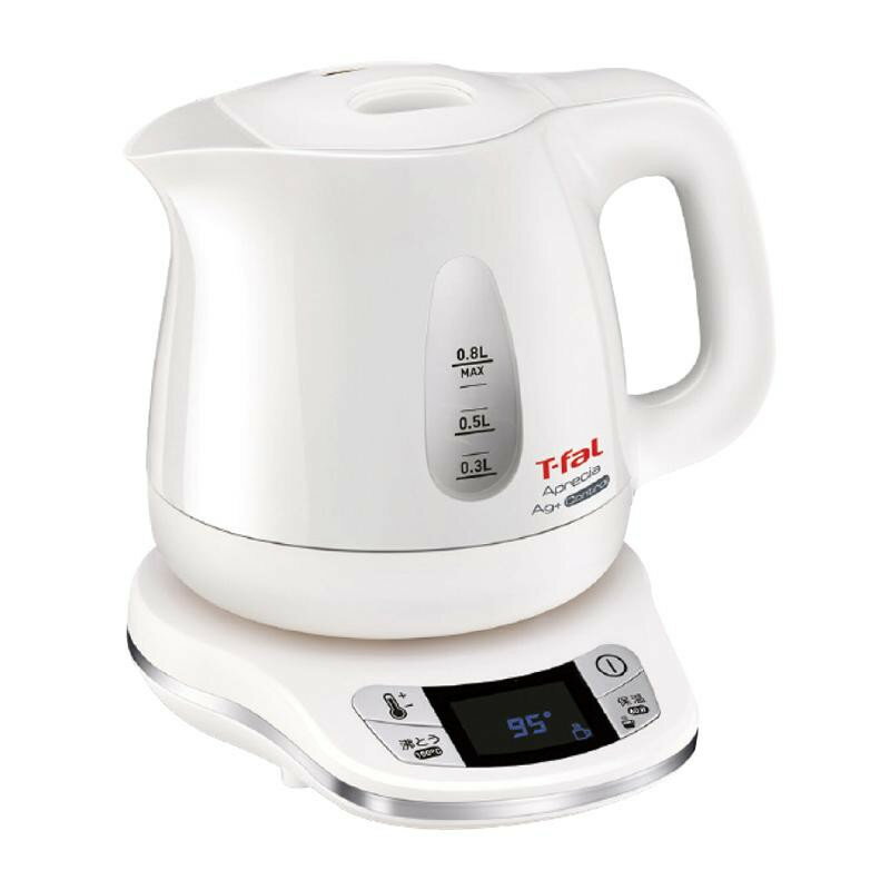 T-fal(ティファール) アプレシア エージー・プラス コントロール 電気ケトル0.8L パールホワイト KO6201JP 6200-030