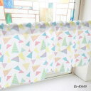 カフェカーテン 三角 1000×450mm 白・40449