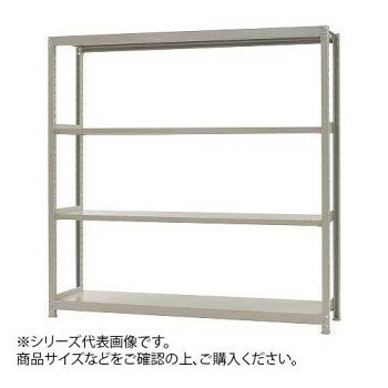 軽中量ラック 耐荷重200kgタイプ 単体 間口1800×奥行300×高さ2100mm 4段 アイボリー [ラッピング不可][..