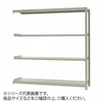 軽中量ラック 耐荷重200kgタイプ 連結 間口1800×奥行450×高さ1200mm 4段 アイボリー [ラッピング不可][代引不可][同梱不可]