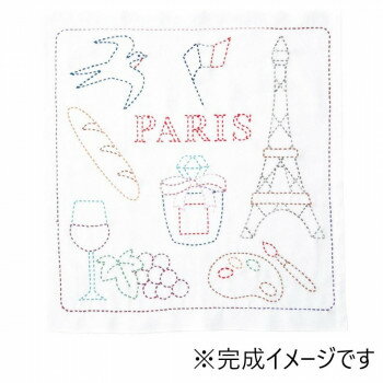 オリムパス 世界を旅する花ふきん 刺し子キット PARIS SK-388