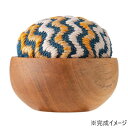 オリムパス こぎん刺しのウッドボウルピンクッション キット 波模様 こぎん89