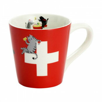 にゃん屋 猫国旗マグカップ SWISS 13106