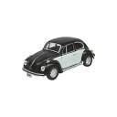 Cararama/カララマ VW ビートル マットブラック/ホワイト 1/43スケール 4-10541