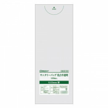 オルディ サニタリーバッグLDPE0.03mm 乳白半透明100P×30冊 Q00176104 [ラッピング不可][代引不可][同..