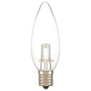 OHM LEDシャンデリア形装飾用/C32/E17/0.8W/40lm/クリア電球色 LDC1L-G-E17 13C