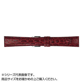 MIMOSA(ミモザ) 時計バンド RA型押ワニ 16mm ワイン (美錠:銀) CRA-W16