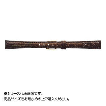 Ladies - MIMOSA(ミモザ) 時計バンド DM腹ワニ 11mm ダークブラウン (美錠:金) WDM-B11