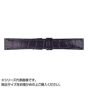 Watches - MIMOSA(ミモザ) 時計バンド P型押ワニ 22mm ネイビー (美錠:銀) CP-N22