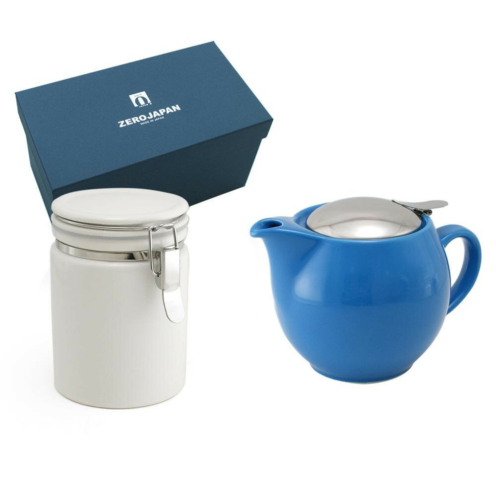 ZERO JAPAN ユニバーサルティーポット3人用+ティーキャニスター ZG-005 TR・ターコイズ
