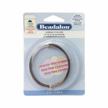 Beadalon(ビーダロン) ハーフラウンドワイヤー アンティークブラス 0.64mm×5m 22