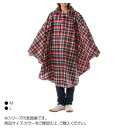 コヤナギ レインポンチョ P-02 チェック赤×黒 M