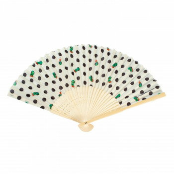 はらぺこあおむし 和雑貨 扇子 水玉(ベージュベース) CKEC0015-3 はらぺこあおむし 和雑貨 扇子 水玉(ベージュベース) CKEC0015-3