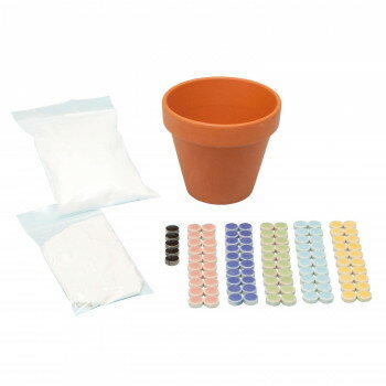 モザイクタイルで植木鉢 手づくりキット 丸タイル 2セット [ラッピング不可][代引不可][同梱不可]