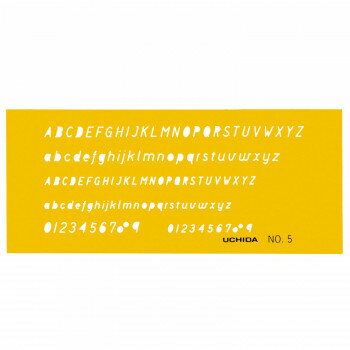 テンプレート NO5 英字・数字 1-843-1005