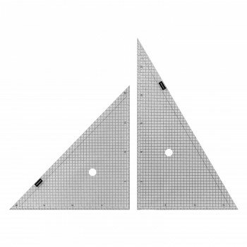 方眼三角定規 30cm×2mm 1-809-5001