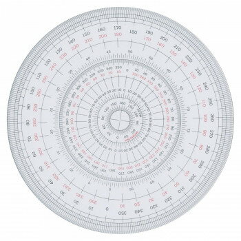 全円分度器 15cm型 1-822-0001