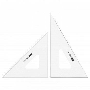 三角定規 24cm×2mm 面取り 目盛りなし 1-809-2421