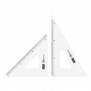 三角定規 18cm×2mm 目盛り付き 1-809-1802