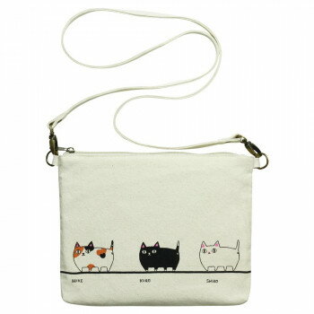 にゃん屋 猫3兄弟 サコッシュバッグ 三匹 23060