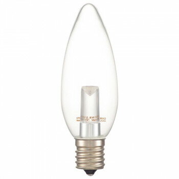 OHM LED電球 シャンデリア電球形 E17/0.8W クリア昼白色 LDC1N-G-E17 13C