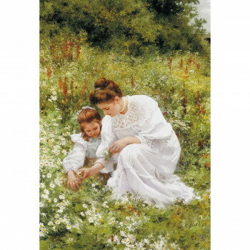 ジグソーパズル 300ピース デイジーを摘む母と子(ヘルマン・シーガー)