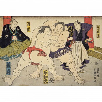 ジグソーパズル 300ピース 取組の図(大相撲 錦絵)