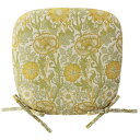 川島織物セルコン Morris Design Studio ピンクアンドローズ ダイニングシートクッション 45×43Vcm LN1718 Y イエロー