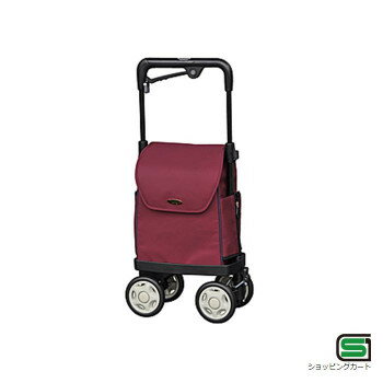アイカート ウォーキングキャリー ネオ ワイン No.833 ショッピングカート(横押しカート) [ラッピング不可][代引不可][同梱不可]