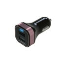 アークス(axs) スクエア2.4A DC/USB充電器 ピンク X-186
