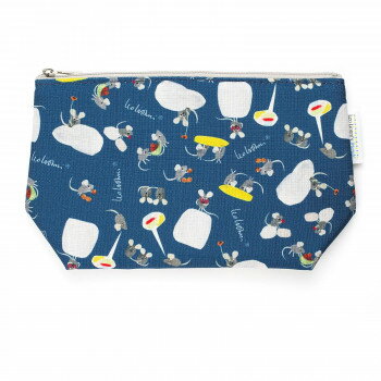 レオ・レオニズ フレンズ フレデリック総柄 マルチポーチ ネイビー CKLL037-1