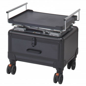 サロン向け シンプルタイプ C-810 リフティングボックスワゴン ブラック 18100 [ラッピング不可][代引..