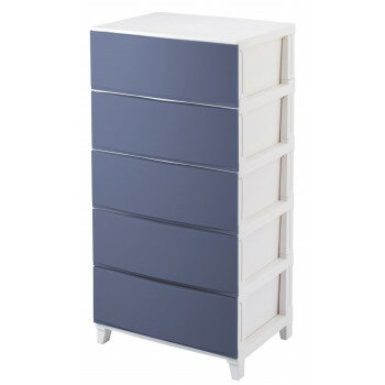 ルームス シェード ワイド 5段チェスト (組立式) RSD-S545 SNV・サンドネイビー [ラッピング不可][代引不可][同梱不可]