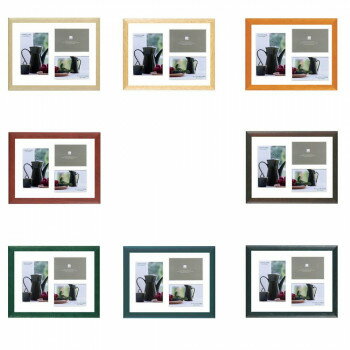 A.P.J. フォトフレーム ステインフレーム A4(マット付) グリーン・1000016368