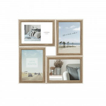 ラドンナ フォトフレーム 写真立て AVANTI 木製 4面 L×4 アイボリー DF85-40-IV