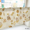 カフェカーテン 野花と紫陽花 1000×450mm 茶・40427