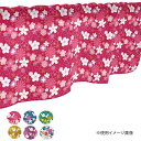 カフェカーテン 花 1000×450mm 紫・41333