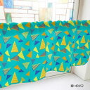 カフェカーテン 三角 800×450mm 緑・40452(3)