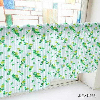 カフェカーテン 竹 800×450mm 水色・41338 [ラッピング不可][代引不可][同梱不可]