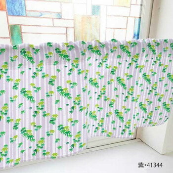カフェカーテン 竹 800×450mm 紫・41344 [ラッピング不可][代引不可][同梱不可]