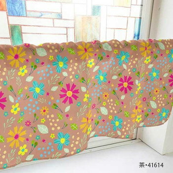 &nbsp;カフェカーテン 種 800×450mm 茶・41614可愛らしいデザイン♪【カフェカーテン 種 800×450mm 茶・41614】 fk094igrjs 種や葉っぱ、お花など、たくさんの植物がデザインされている可愛らしいカフェ...