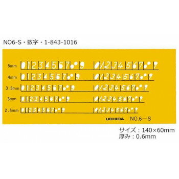 製図用 テンプレート NO6-S・1-843-1016